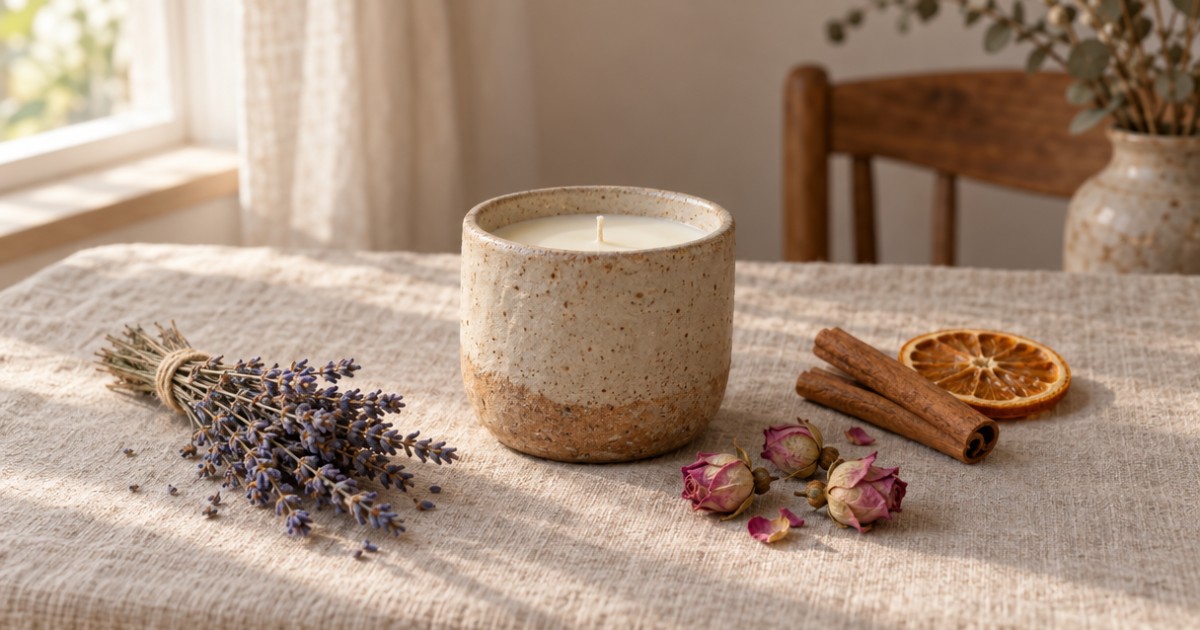 Gedroogde bloemen in een kaars: schoonheid die brandt bij 180 °C