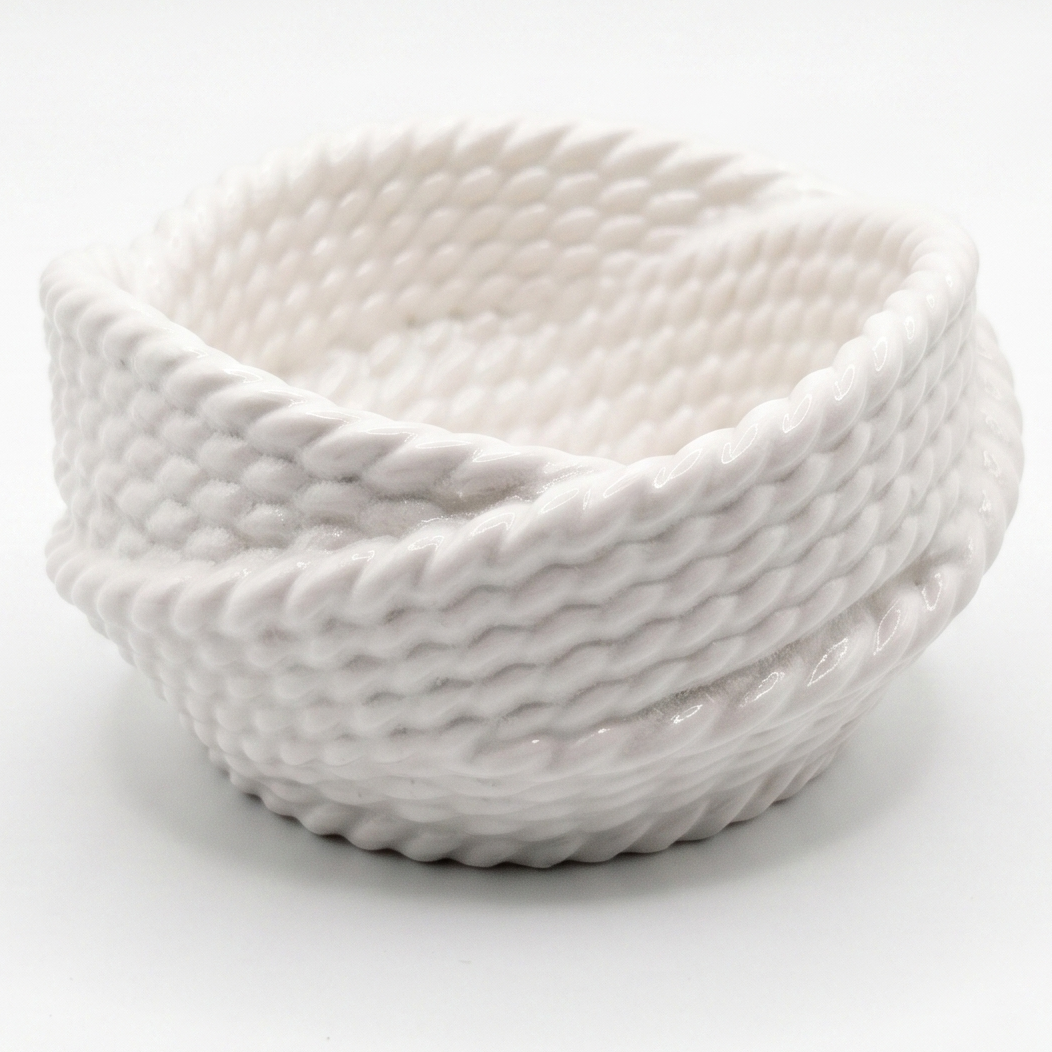 Designkaarsenhouder Garen – Wit