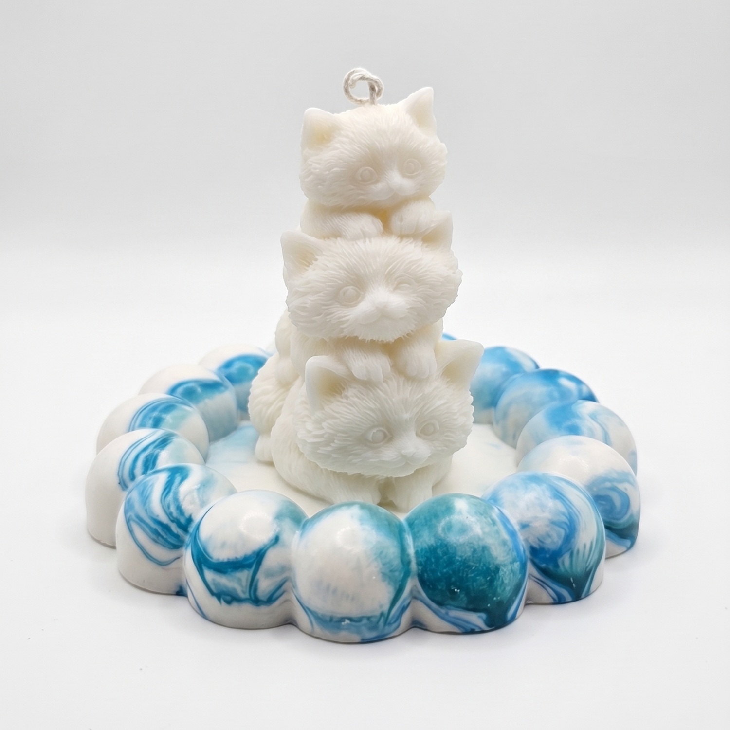 Design dienblad Bubbel - Wit / Blauw