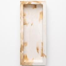 Design dienblad Luna - Wit / Karamel