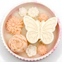 Kaars Vlinderbries - Wit / Roze / Melk, Honing