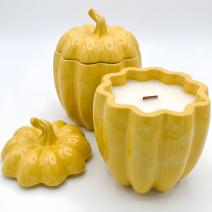Kaars Rijpende Pompoen - Geel / Appelstrudel / XL