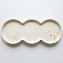 Design dienblad Trio - Wit / Goud