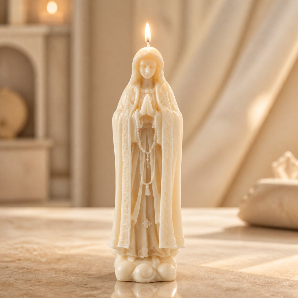 Kaars Madonna - Wit / Kokos